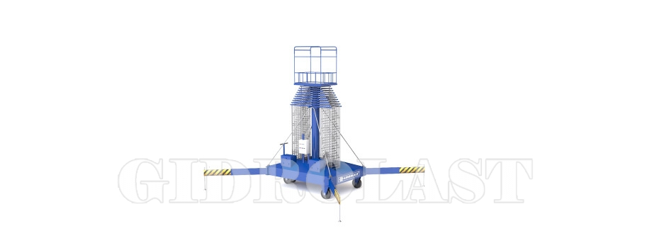 Mobile telescoping hydraulic lift platform