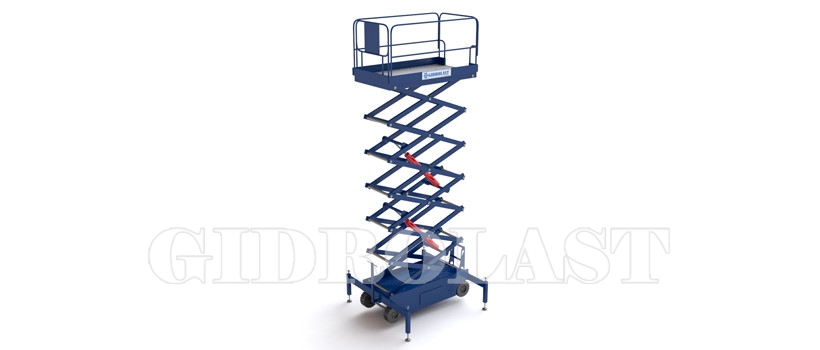 Scissor lift with pulling device